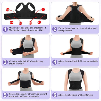 Adjustable Posture Corrector  Muscle Support